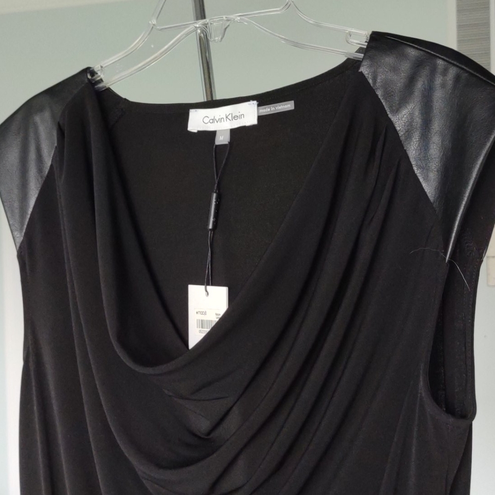 BNWT Calvin Klein leather cap top